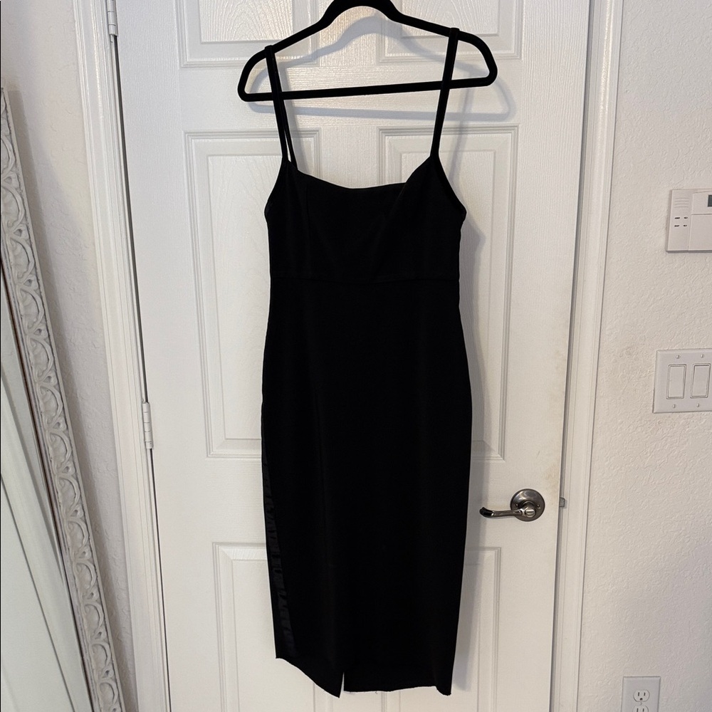 La Ligne Classic Black Midi Dress